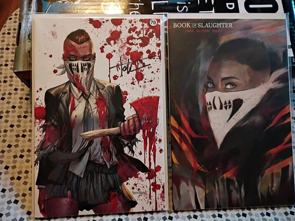 Book of Slaughter SIKTC #1 Battle Damage Signed by Kirkham NM With Coa Plus